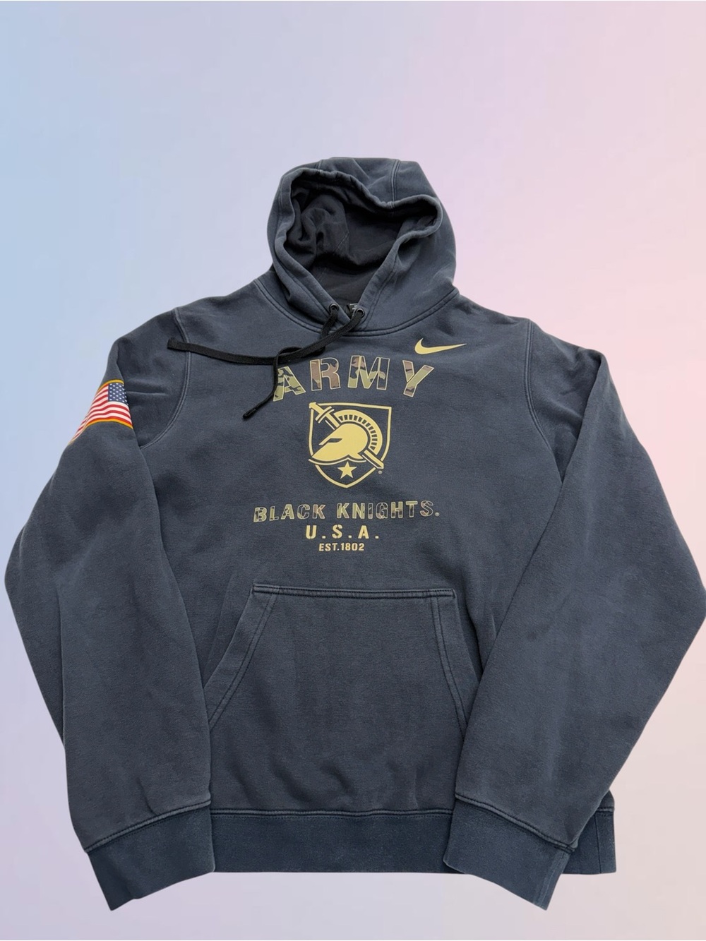 ARMY BLACK KNIGHTS / NIKE Men’s Small Black Hoodie Sweatshirt